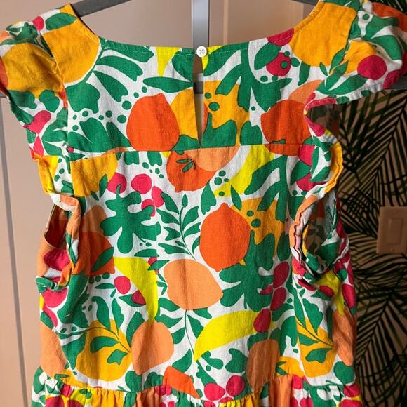J. Crew Floral Ruffle Sleeve Tiered Mini Dress Size 4 - Picture 5 of 10